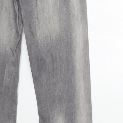 Preworn Womens Grey  Denim Skinny Jeans Size 8 L32 in