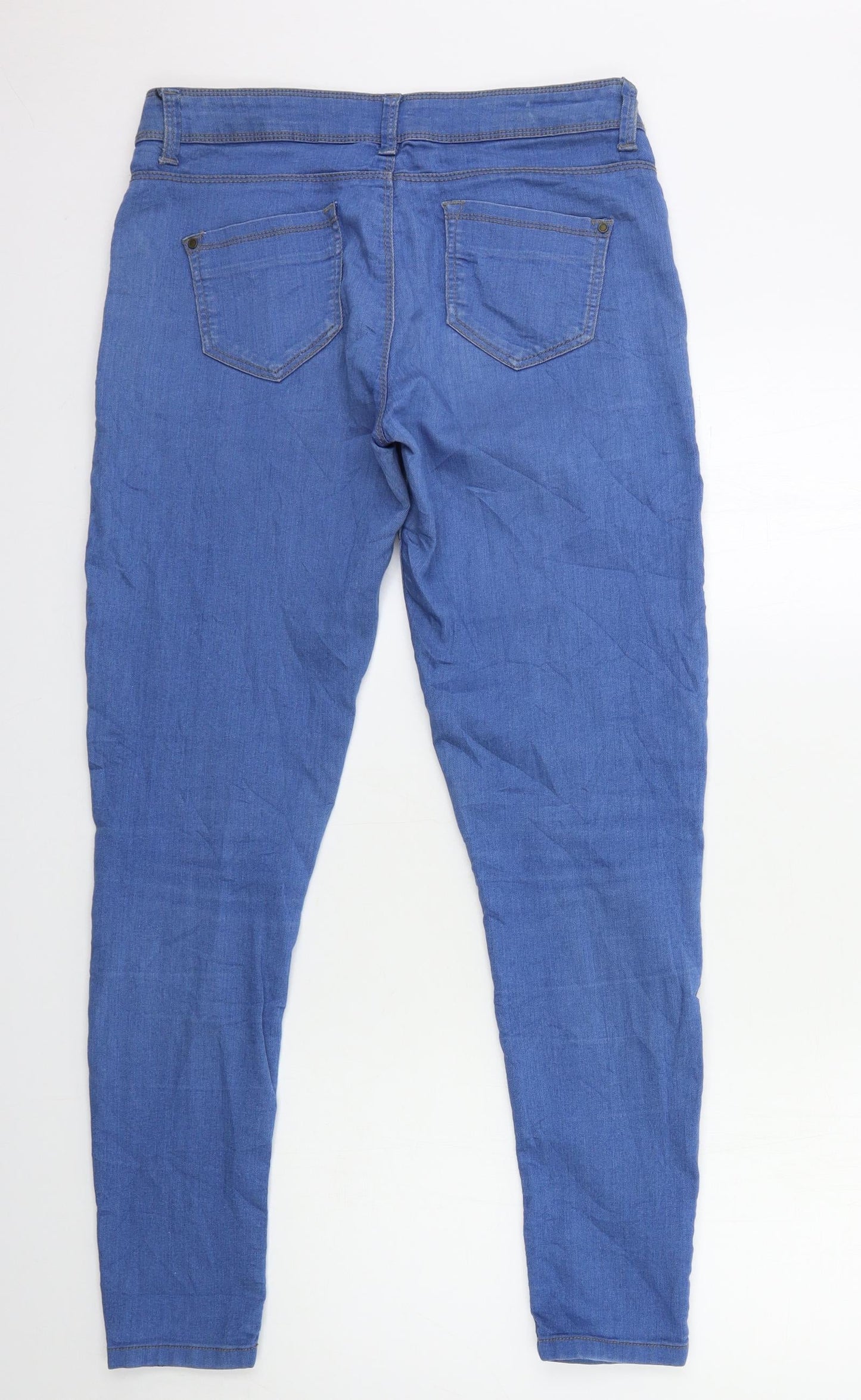 Denim & Co. Womens Blue  Denim Skinny Jeans Size 12 L29 in