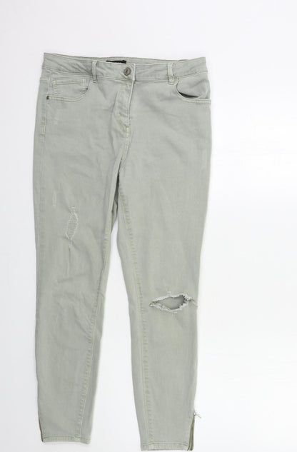 Matalan Womens Grey  Denim Skinny Jeans Size 12 L25 in