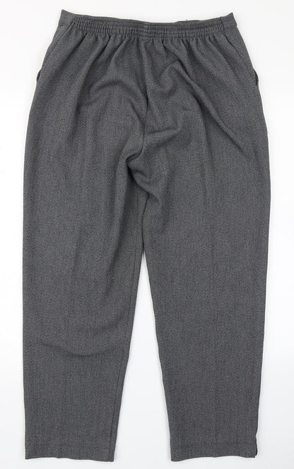 Womens UK Size 16 Emma Collection Regular Fit Dress Pants Grey Trousers