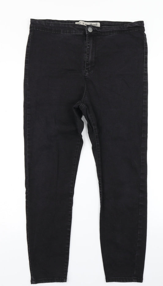 Denim Co Womens Black  Denim Skinny Jeans Size 14 L24 in