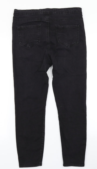 Denim Co Womens Black  Denim Skinny Jeans Size 14 L24 in