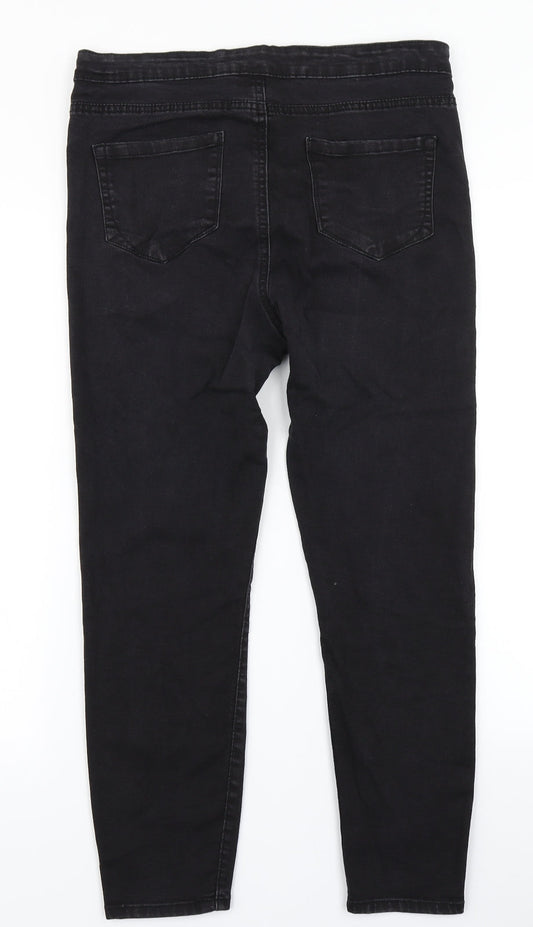 Denim Co Womens Black  Denim Skinny Jeans Size 14 L24 in