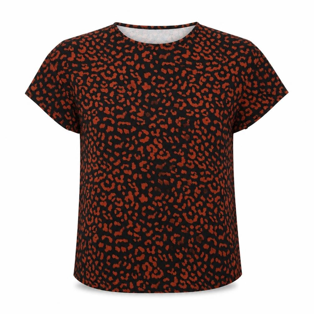 Womens UK Size 8 New Look Brown Basic T-Shirt