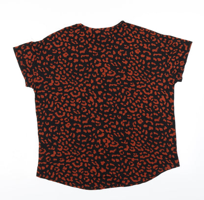 Womens UK Size 8 New Look Brown Basic T-Shirt