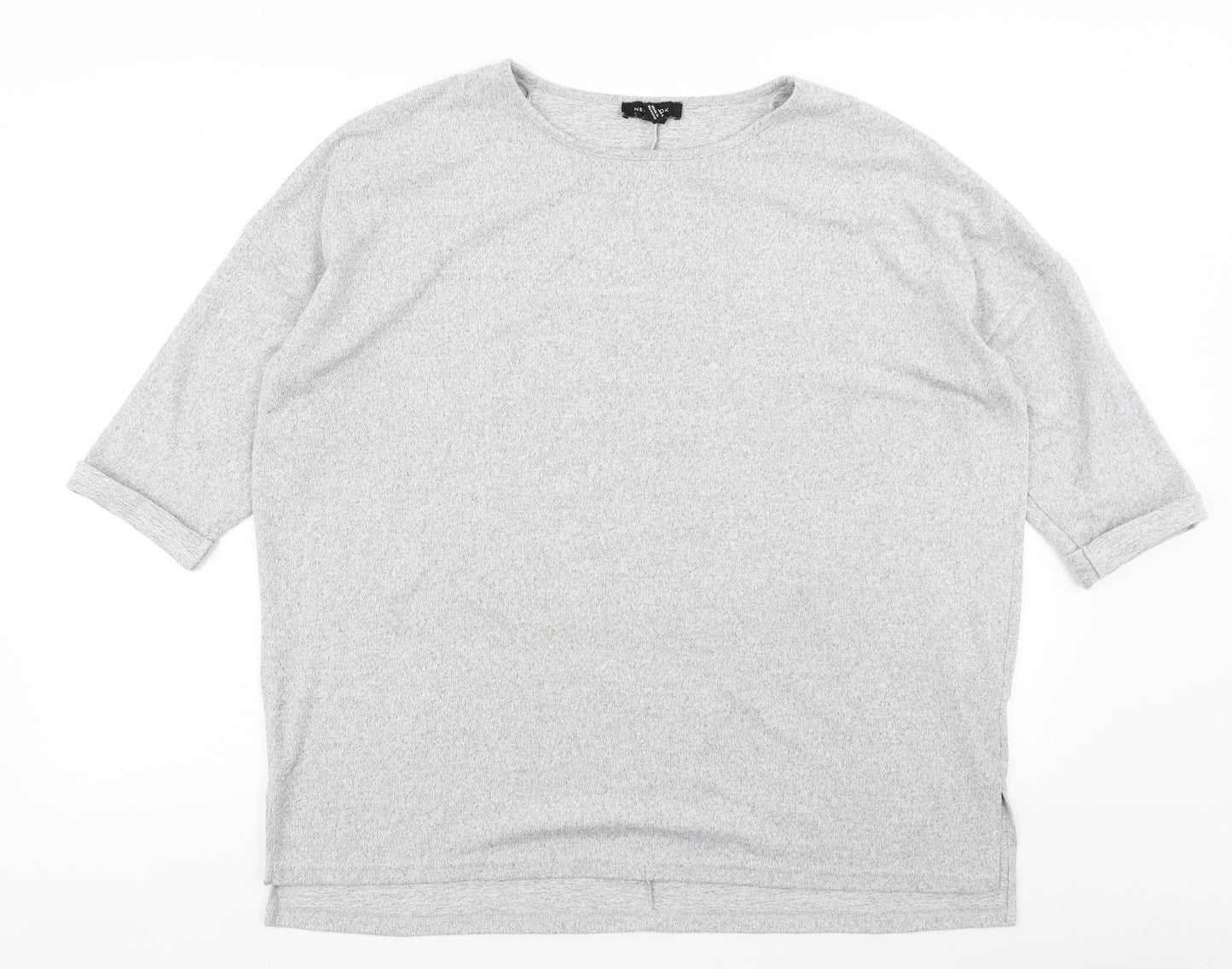 Womens UK Size M New Look Grey Basic T-Shirt