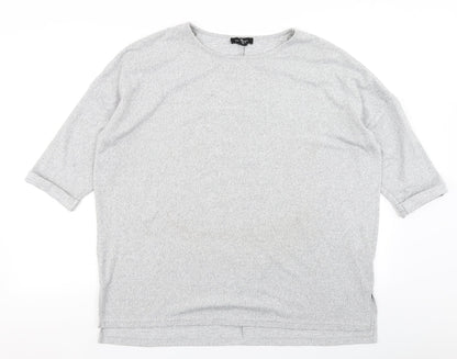 Womens UK Size M New Look Grey Basic T-Shirt
