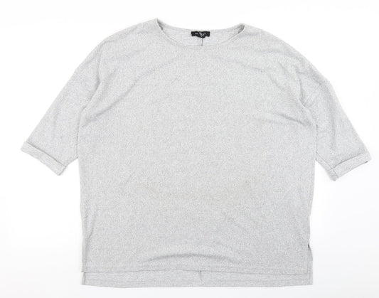 Womens UK Size M New Look Grey Basic T-Shirt