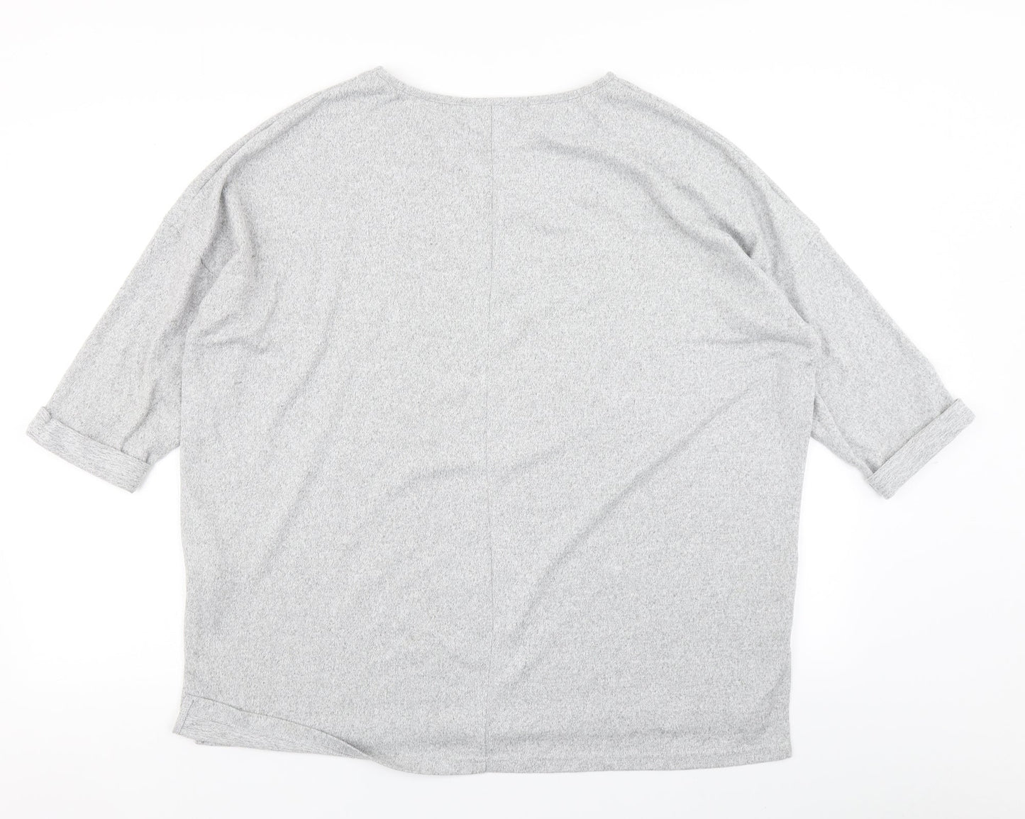 Womens UK Size M New Look Grey Basic T-Shirt