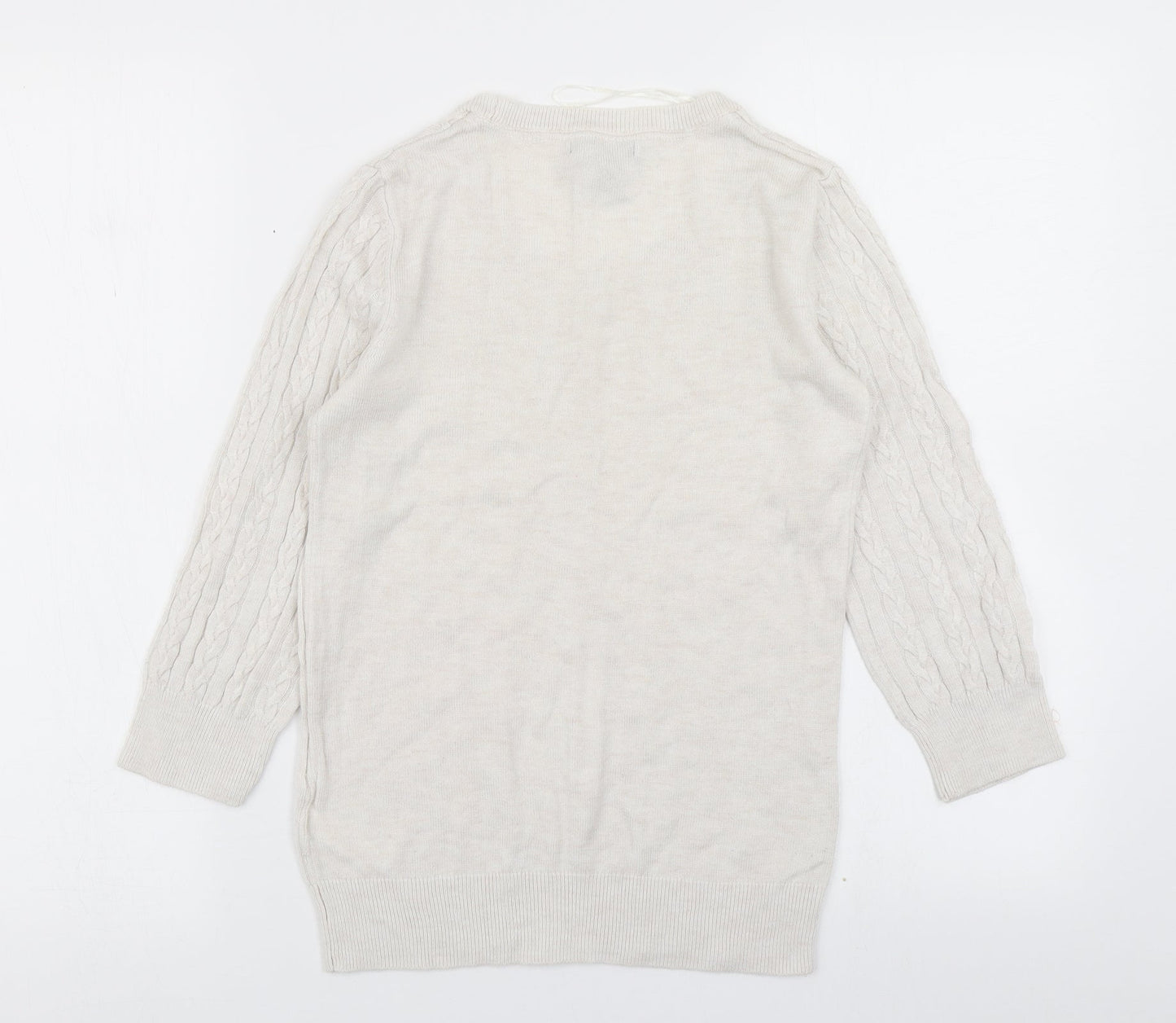 Womens UK Size XS H&M White Pullover Jumper