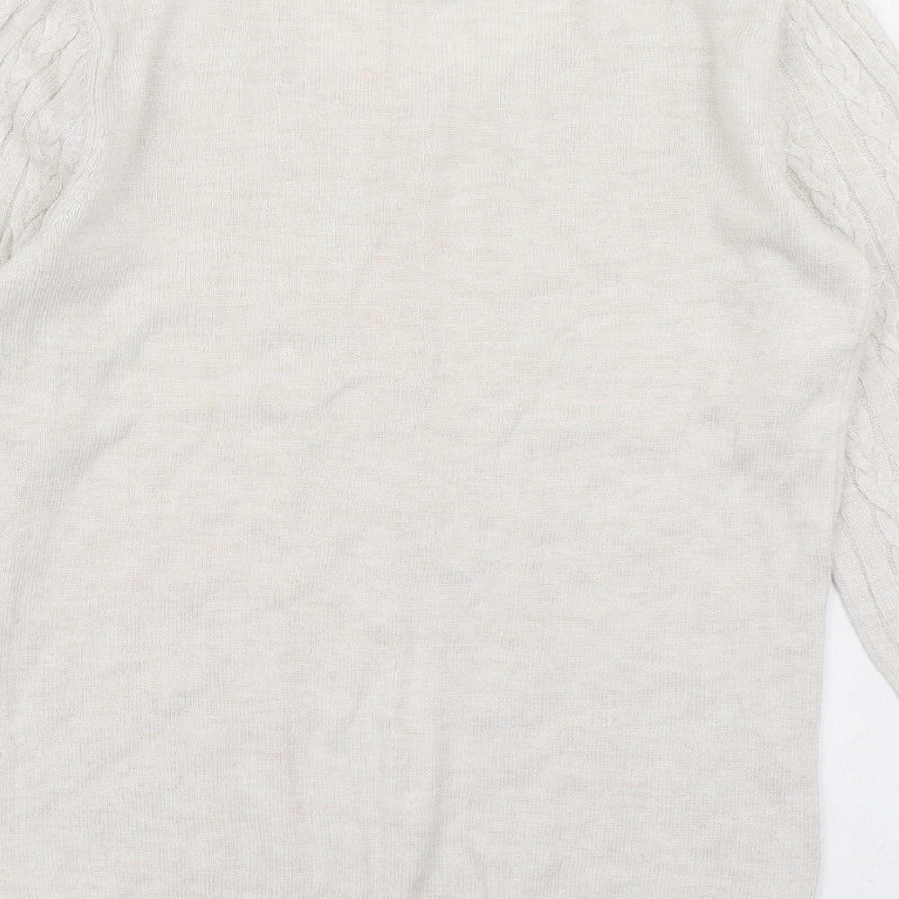 Womens UK Size XS H&M White Pullover Jumper