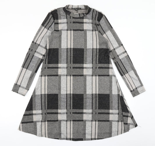 Atmosphere Womens Black Plaid  Fit & Flare  Size 8