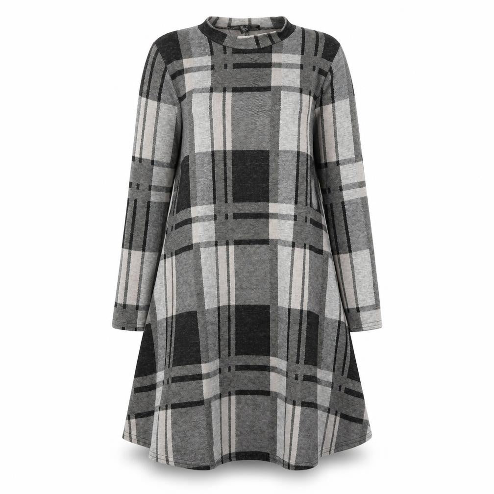 Atmosphere Womens Black Plaid  Fit & Flare  Size 8