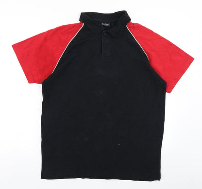 Kariban Mens Black Colourblock   Polo Size L