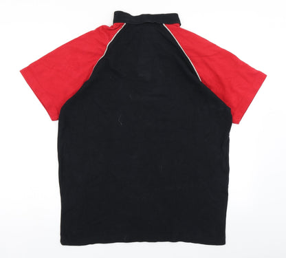 Kariban Mens Black Colourblock   Polo Size L