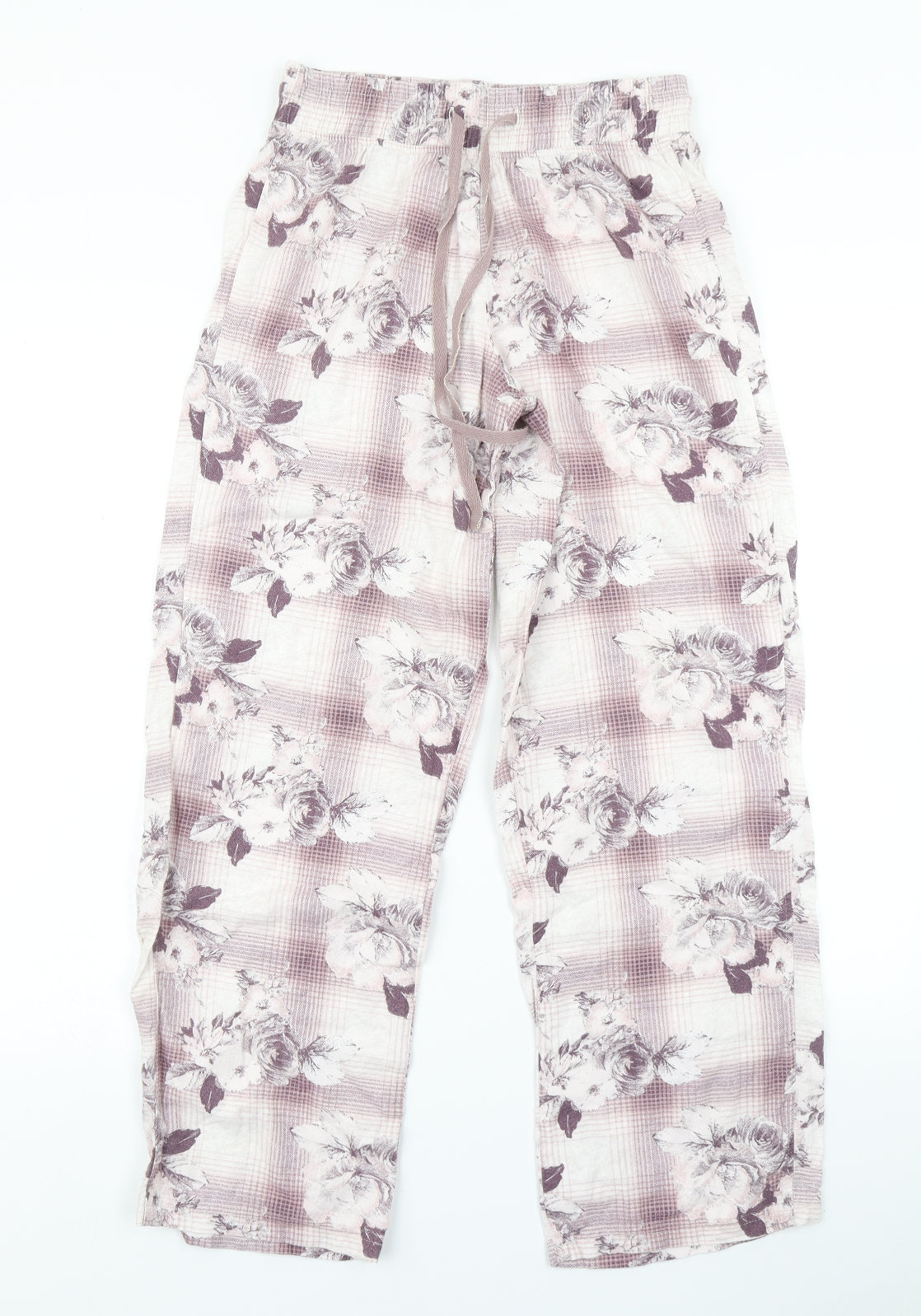 M&S Womens Pink Floral  Capri Pyjama Pants Size 6  - 26 in Waist