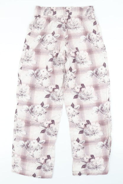 M&S Womens Pink Floral  Capri Pyjama Pants Size 6  - 26 in Waist