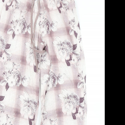 M&S Womens Pink Floral  Capri Pyjama Pants Size 6  - 26 in Waist