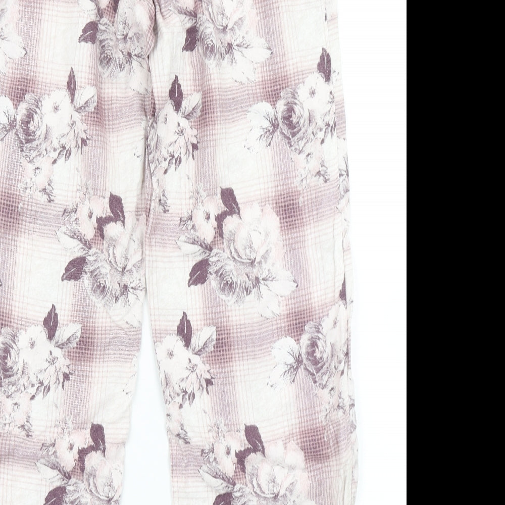 M&S Womens Pink Floral  Capri Pyjama Pants Size 6  - 26 in Waist