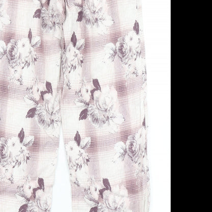 M&S Womens Pink Floral  Capri Pyjama Pants Size 6  - 26 in Waist