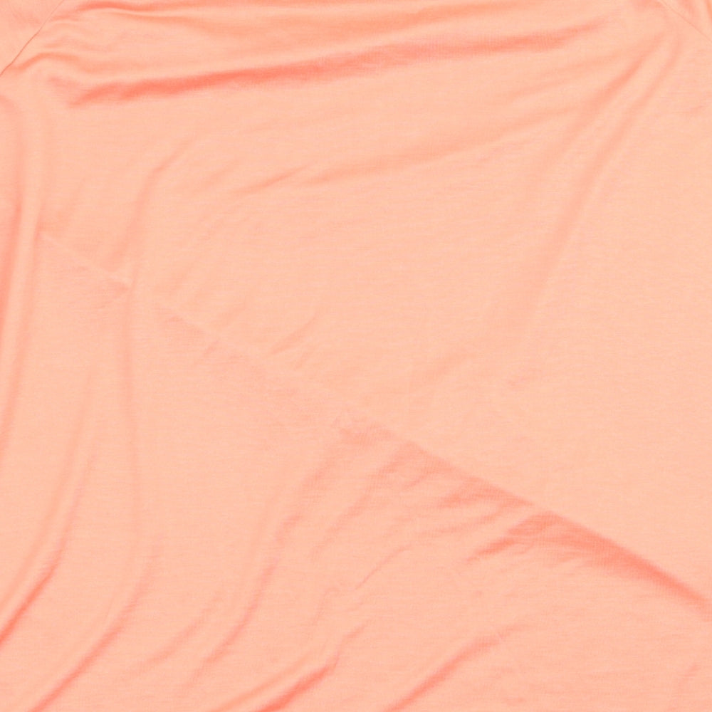 Womens UK Size XL marble Orange Basic T-Shirt