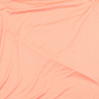 Womens UK Size XL marble Orange Basic T-Shirt