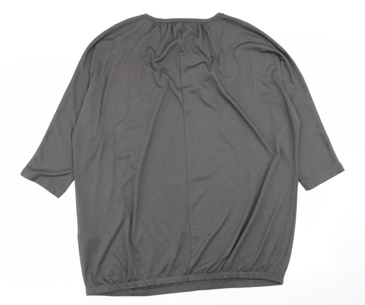 Womens UK Size M Rainbow Grey Basic T-Shirt