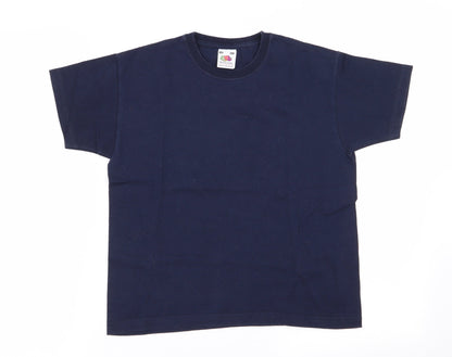 fruit the loom Boys Blue   Basic T-Shirt Size 7-8 Years