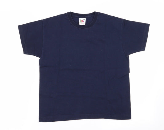 fruit the loom Boys Blue   Basic T-Shirt Size 7-8 Years