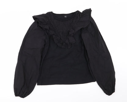 Womens UK Size 6 River Island Black Basic Blouse