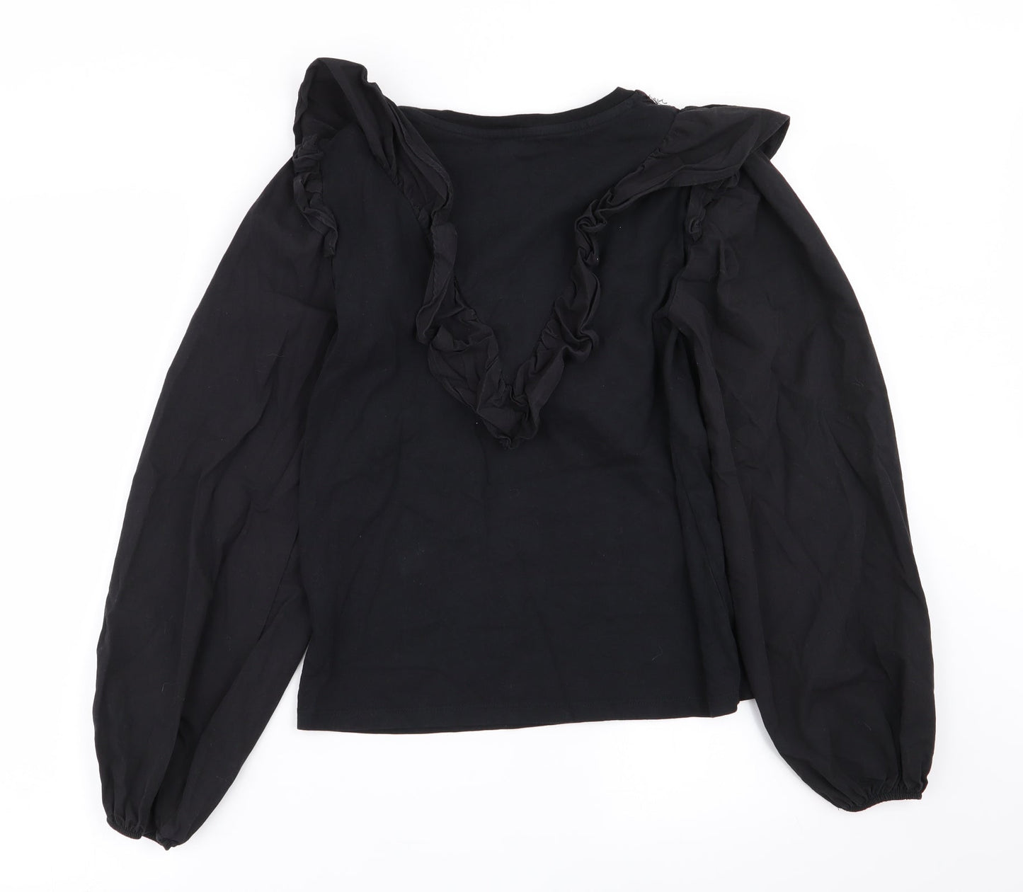 Womens UK Size 6 River Island Black Basic Blouse