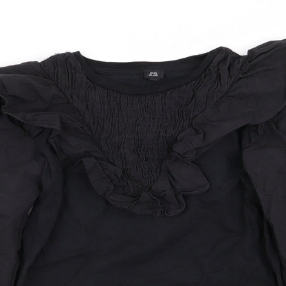 Womens UK Size 6 River Island Black Basic Blouse