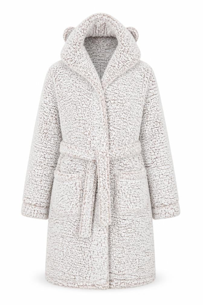 F&F Girls Beige Solid  Top Robe Size 7-8 Years