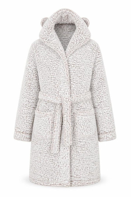 F&F Girls Beige Solid  Top Robe Size 7-8 Years