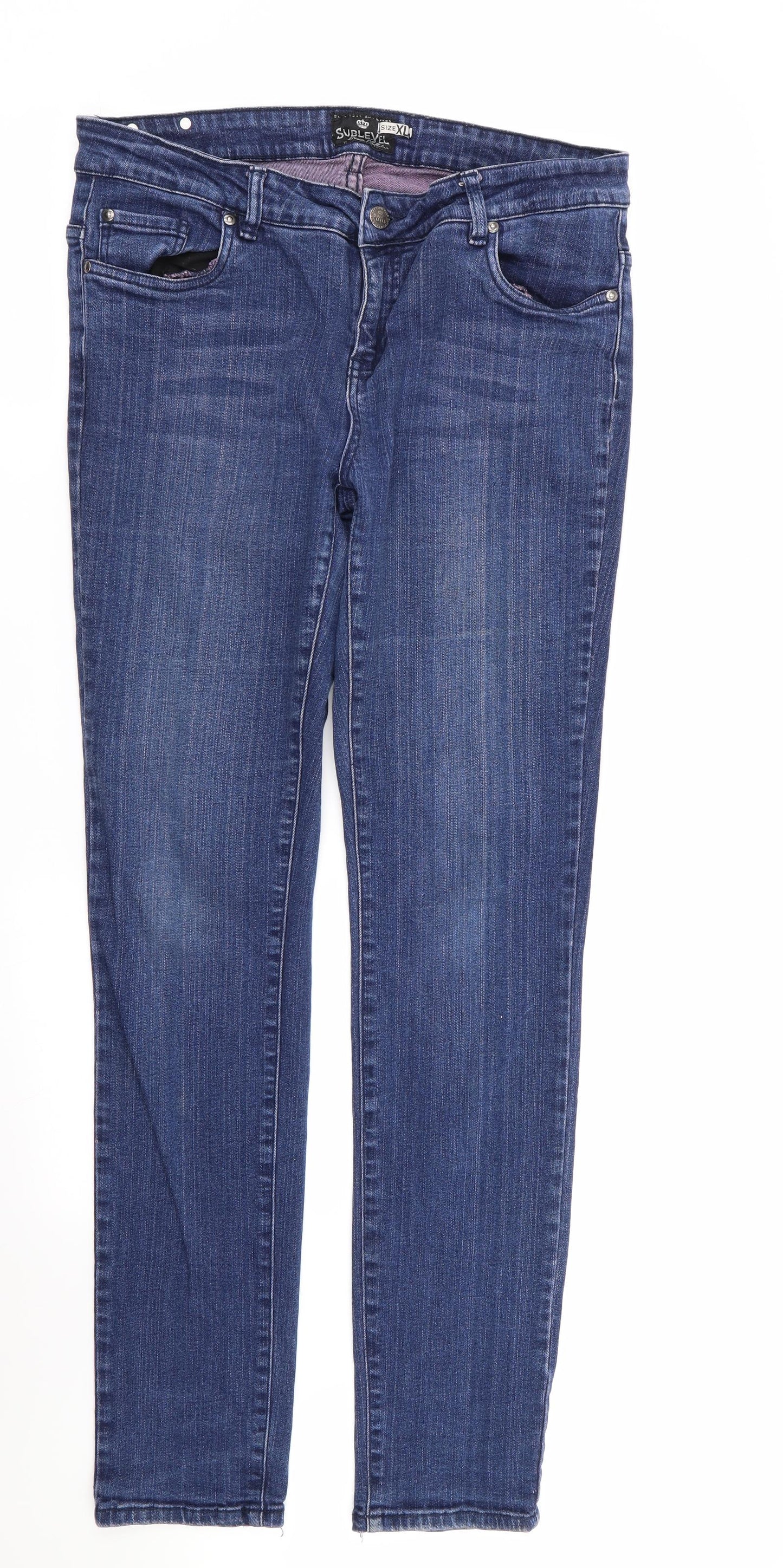 siblevel Womens Blue   Skinny Jeans Size XL L32 in