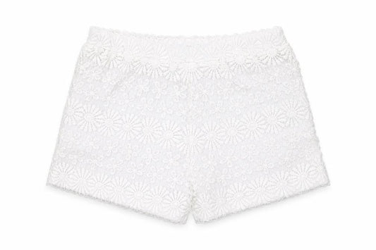 Tu Girls White Floral  Hot Pants Shorts Size 6 Years