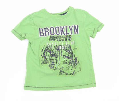 Cherokee Boys Green   Basic T-Shirt Size 4-5 Years