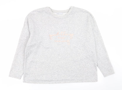 Womens UK Size L Papaya Grey Pullover Jumper