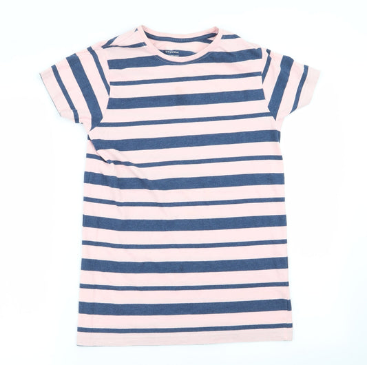 Primark Girls Multicoloured Striped  Basic T-Shirt Size 12-13 Years