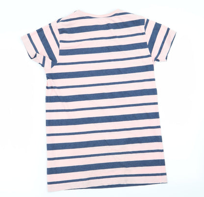 Primark Girls Multicoloured Striped  Basic T-Shirt Size 12-13 Years