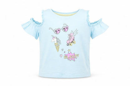 Matalan Girls Blue Solid  Top Pyjama Top Size 6 Years