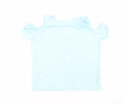 Matalan Girls Blue Solid  Top Pyjama Top Size 6 Years