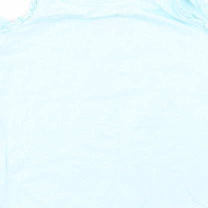 Matalan Girls Blue Solid  Top Pyjama Top Size 6 Years