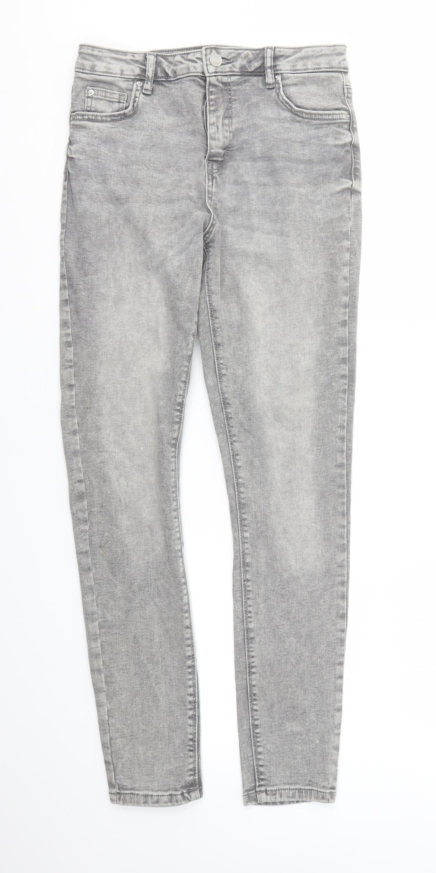 DENIM&CO Womens Grey   Skinny Jeans Size 12 L28 in