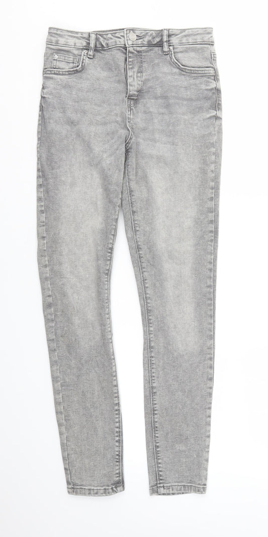 DENIM&CO Womens Grey   Skinny Jeans Size 12 L28 in