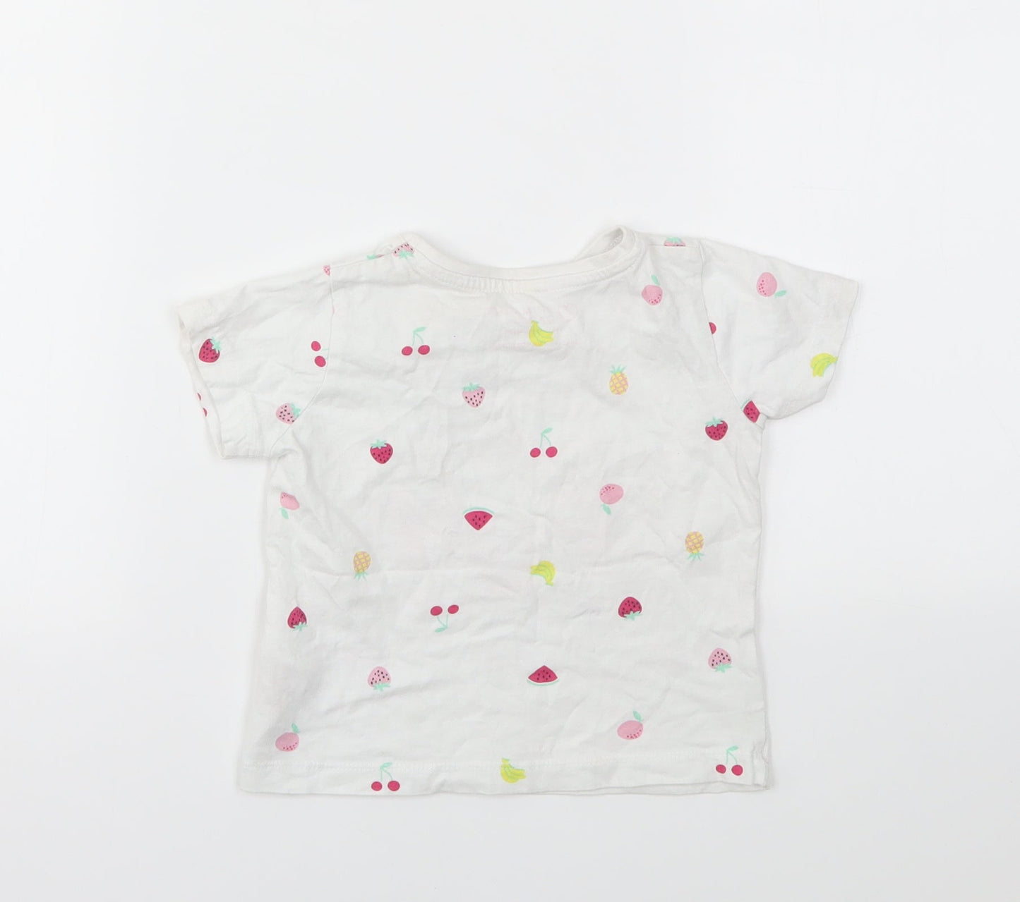 Primark Girls Multicoloured Geometric  Basic T-Shirt Size 12-18 Months