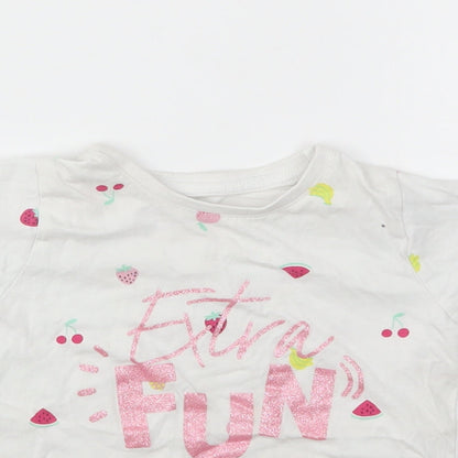 Primark Girls Multicoloured Geometric  Basic T-Shirt Size 12-18 Months