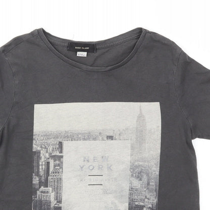 River Island Boys Grey   Basic T-Shirt Size 9-10 Years