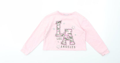 Matalan Girls Pink   Pullover Jumper Size 7 Years