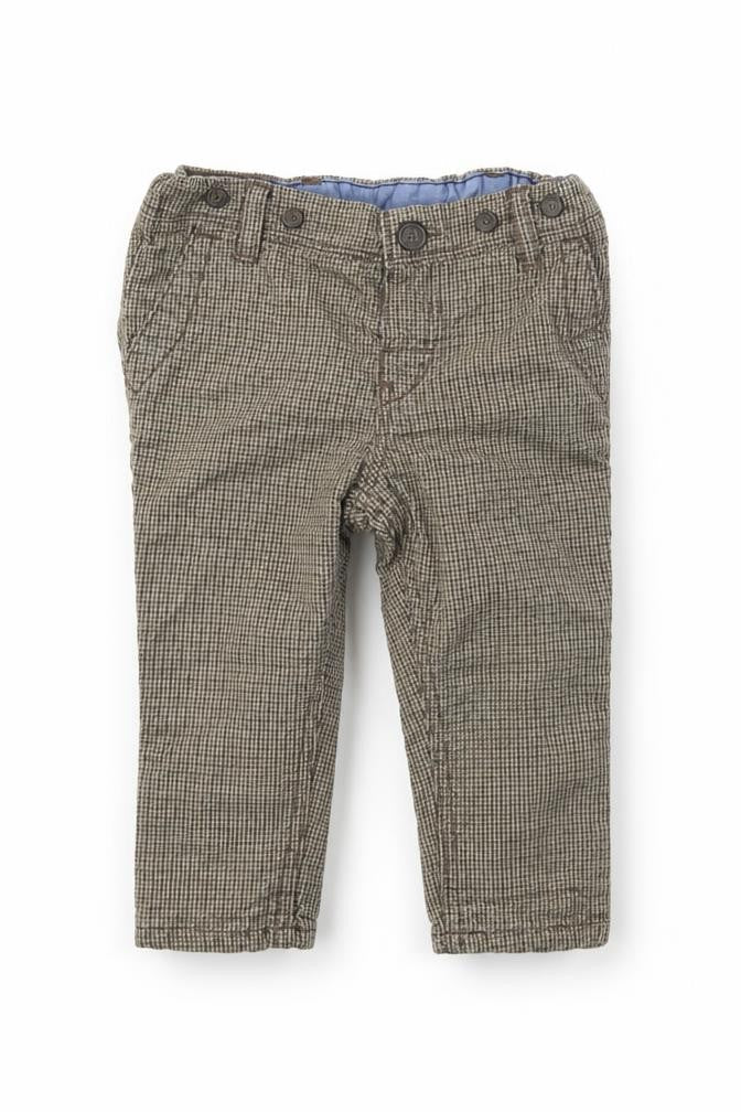 H&M Boys Brown Check  Capri Jeans Size 6-9 Months